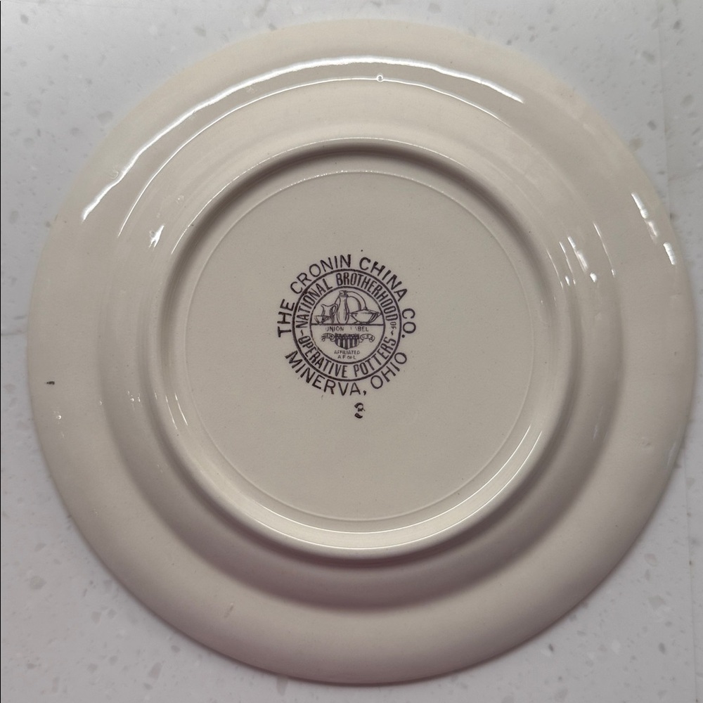 Vintage Cronin China Co. “Courting Couple” Bread Plate – 6.25" [I] - Picture 4 of 4